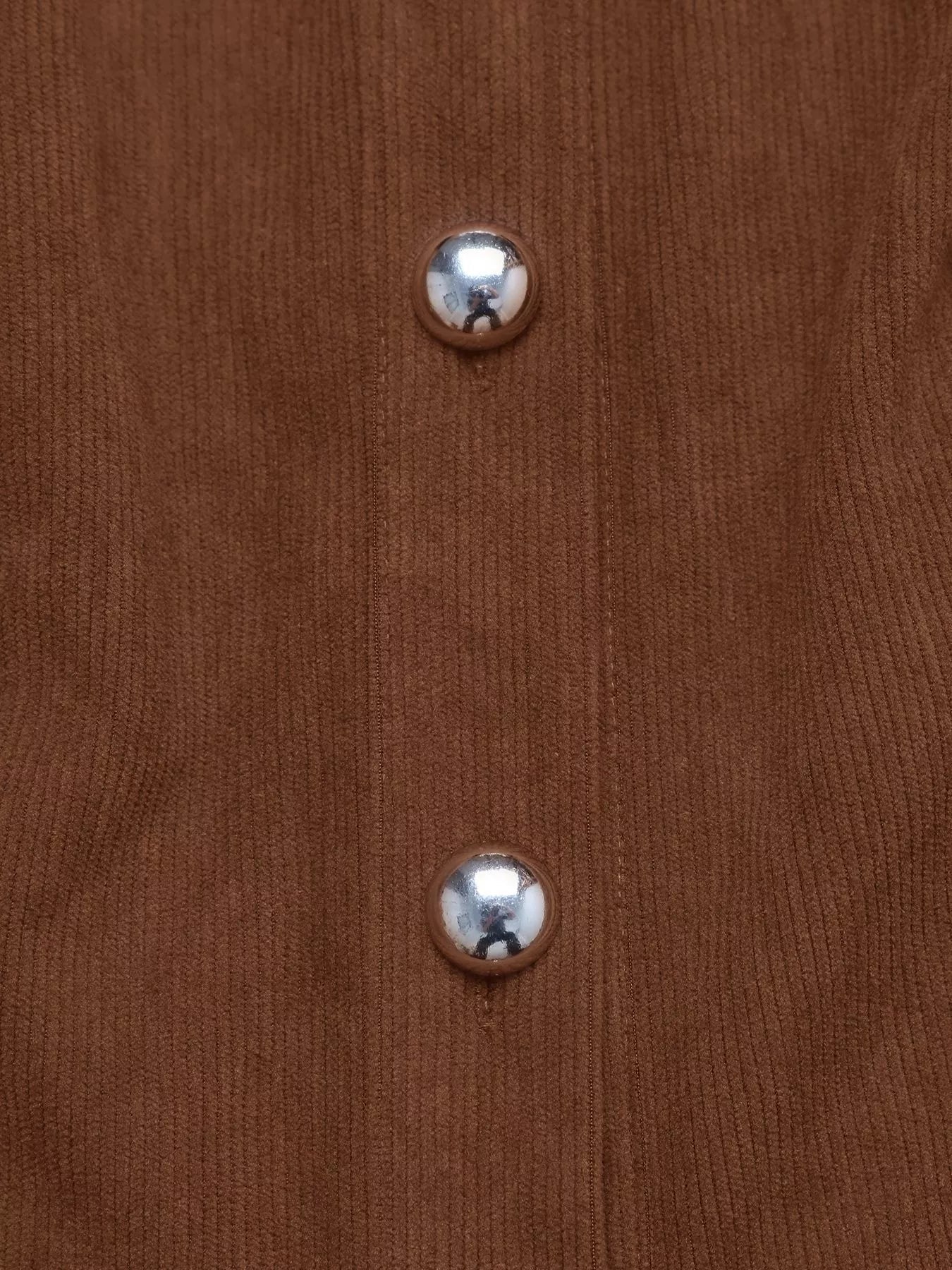 Langarm-Casual-Kleid mit Knopfleiste vorne
