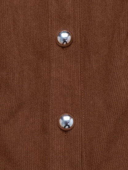 Langarm-Casual-Kleid mit Knopfleiste vorne