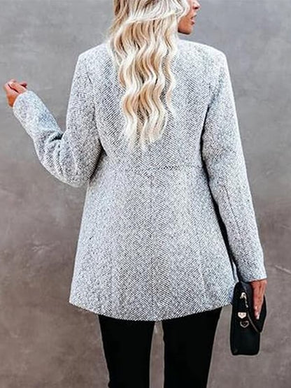 Schicker Longsleeve-Mantel mit offenem Vorderteil und Taschen