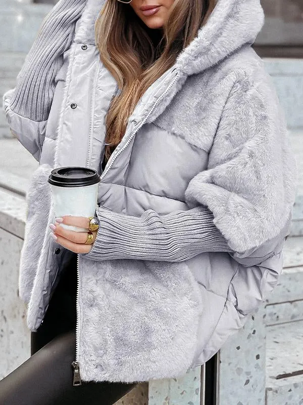Legere gefütterte Kapuzenjacke für Damen