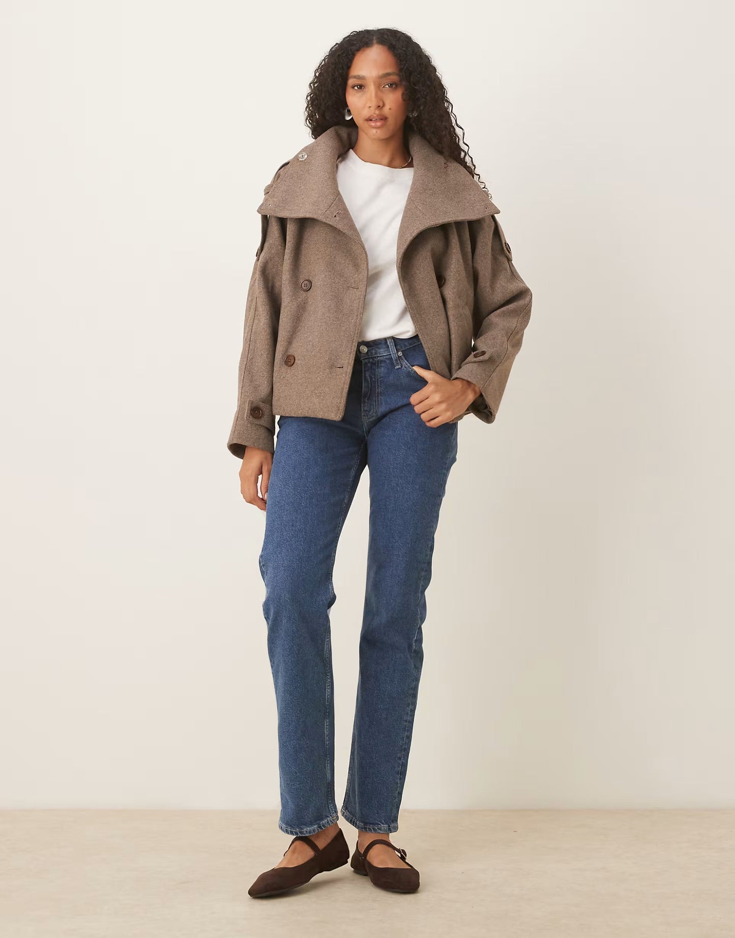 Schicker herbstlicher Woll-Peacoat