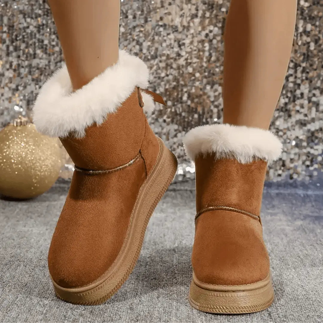 Warme gefütterte Winter-Schneestiefel für Damen