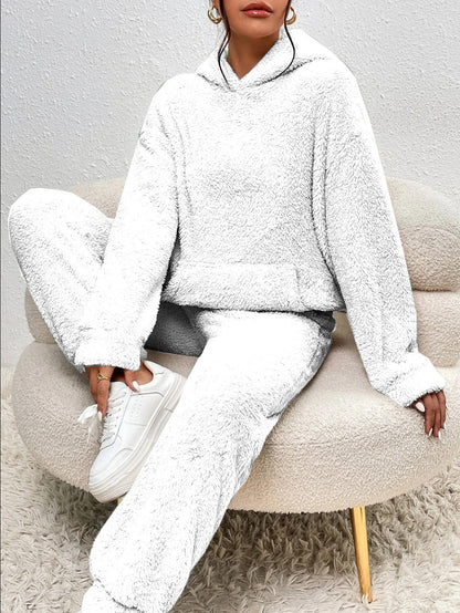 Gemütliches Teddy-Zweiteiler-Loungewear-Set für Damen