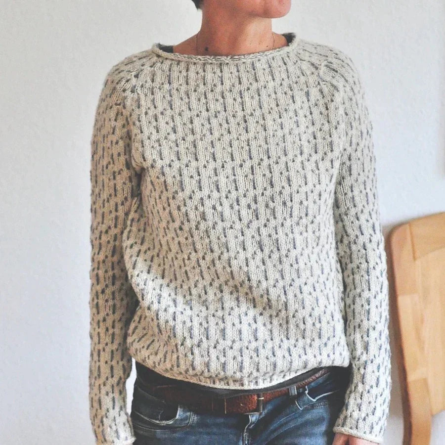Gemütlicher eleganter Strickpullover für Damen