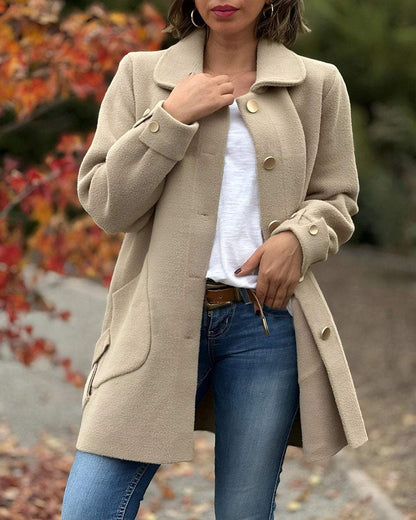 Schicke Jacke mit seitlicher Knoten-Optik für stilvolles Layering