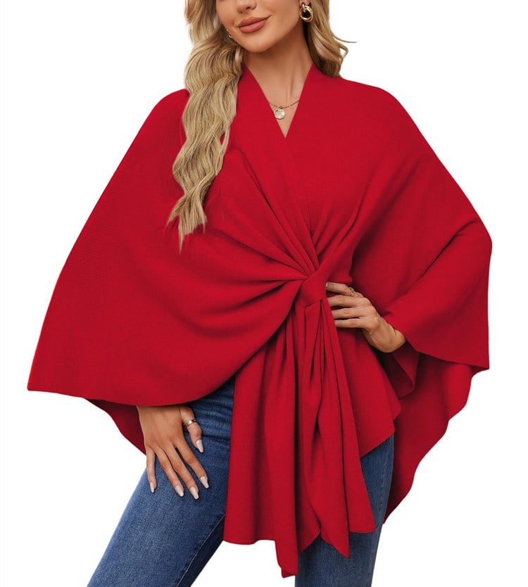 Weicher eleganter Schal-Poncho für gemütlich-schicke Lagenlooks