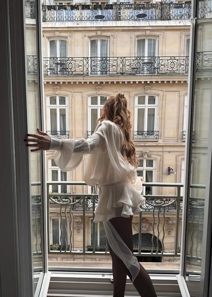Estelle Champagner Satin Negligékleid
