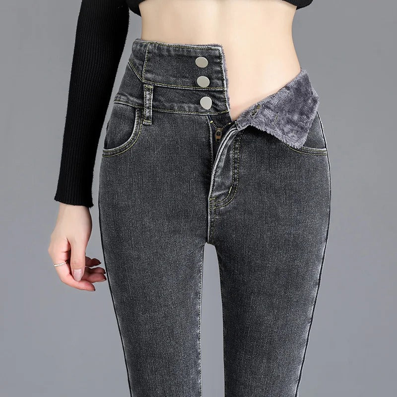 Friedrich® | Stylische High-Waist-Jeans mit Fleecefutter