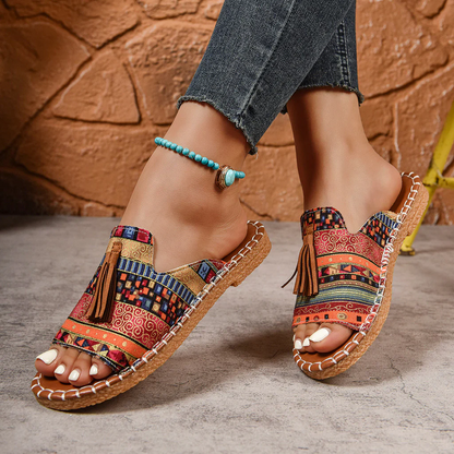 Bohemian Quasten-Sandalen für Damen