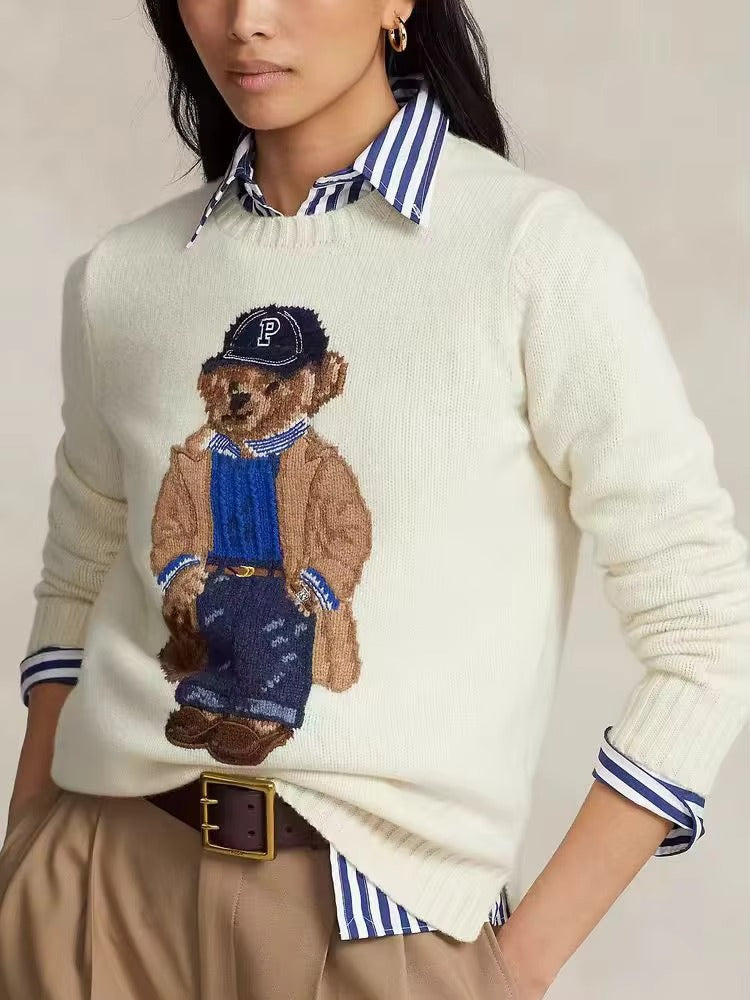 Luxuriöser Wol-Cashmere Bärenpullover