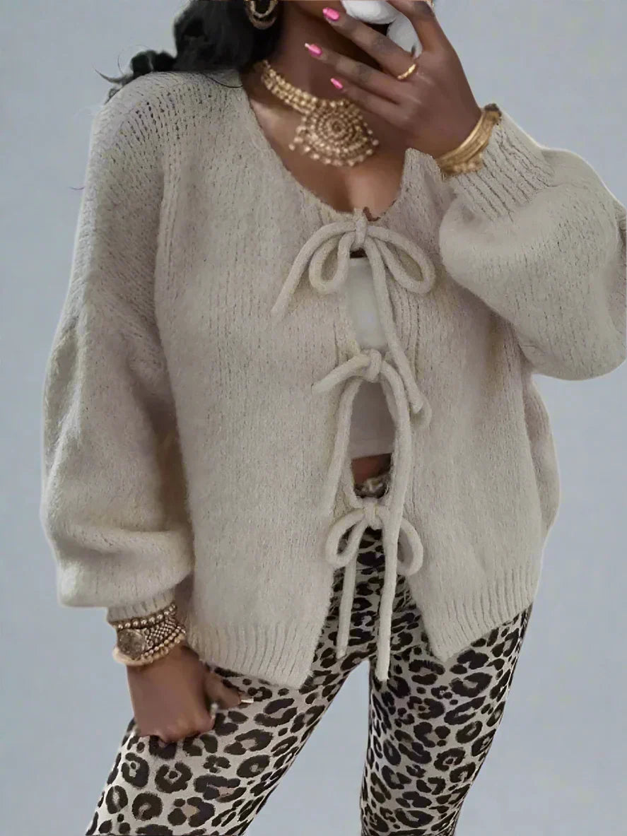 Gemütlicher weicher Strickcardigan für mühelosen Alltagsstil
