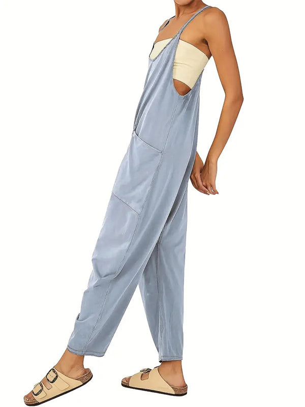 Übergroßer Jumpsuit mit großen Pattentaschen