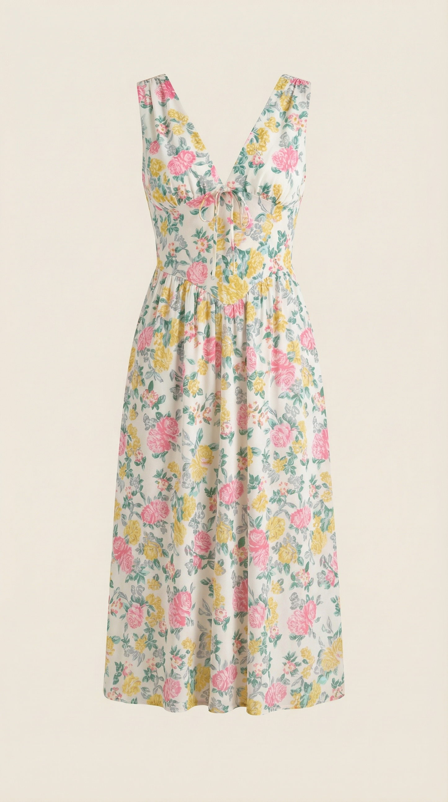 Damen Korsett Midi Sommerkleid