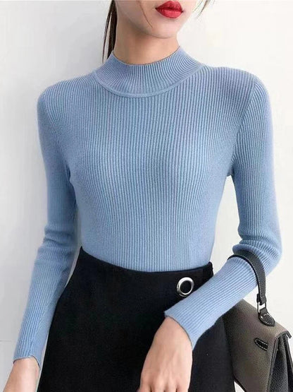 Gemütlicher gerippter Wollpullover für Damen