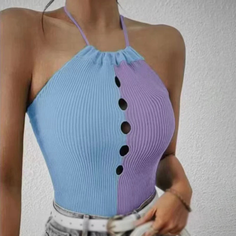 Melanie® I Ärmellose Tanktops mit Neckholder und Schnürung