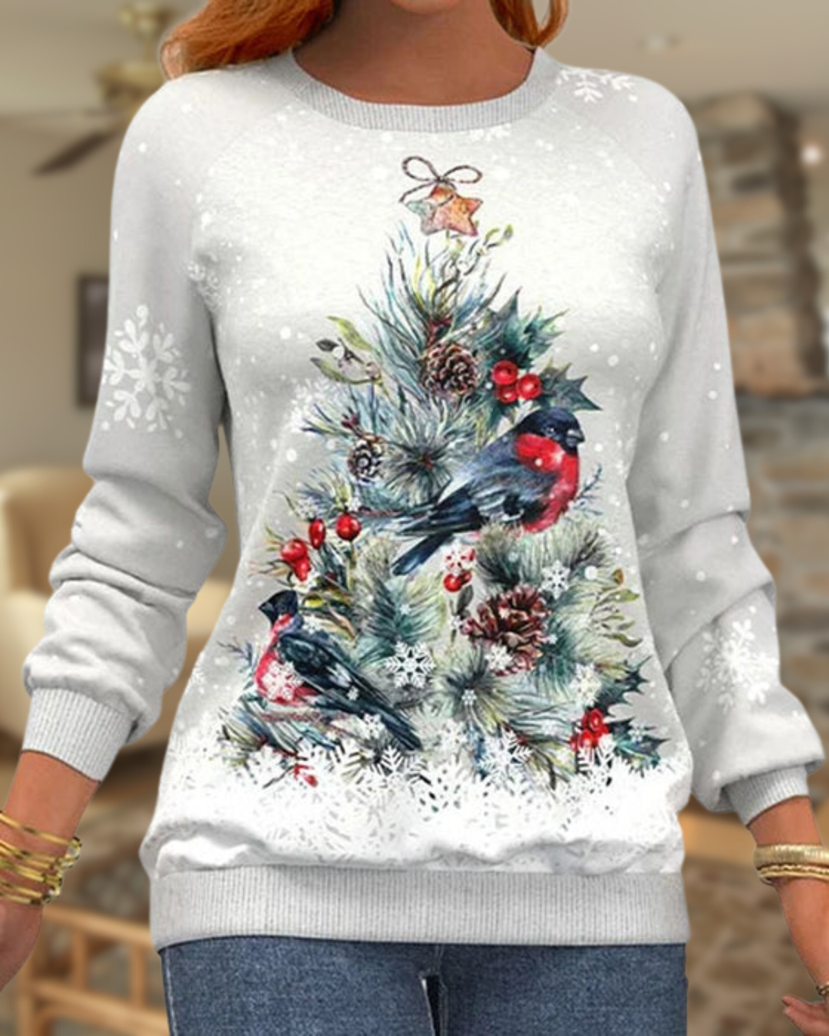 Chie® | Eleganter Pullover mit Weihnachtsmotiven