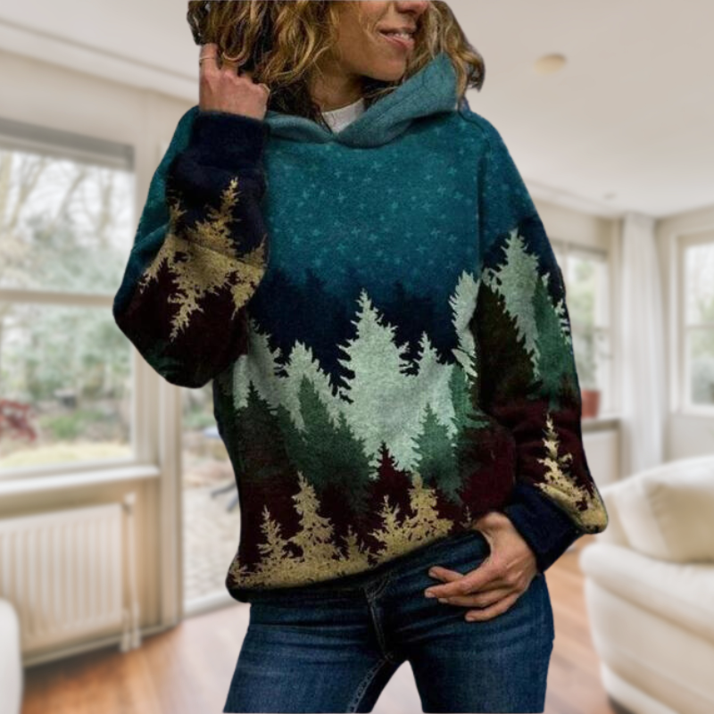 Marcia® | Modischer bedruckter Kapuzenpullover