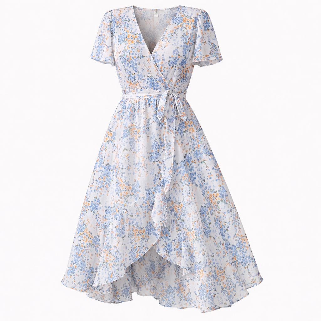 Florales Midikleid mit eleganter Silhouette