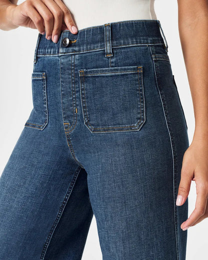High Waist Weite Bein Jeans für Damen