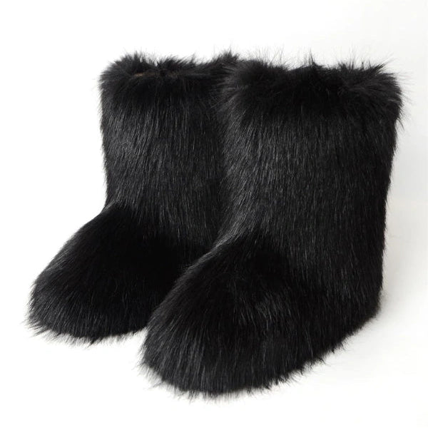 Mattierte Fluff Y2K Retro Stiefel