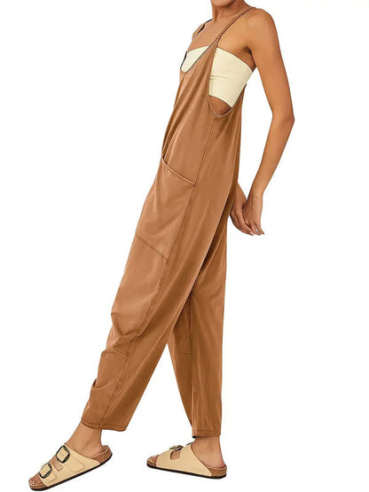 Übergroßer Jumpsuit mit großen Pattentaschen