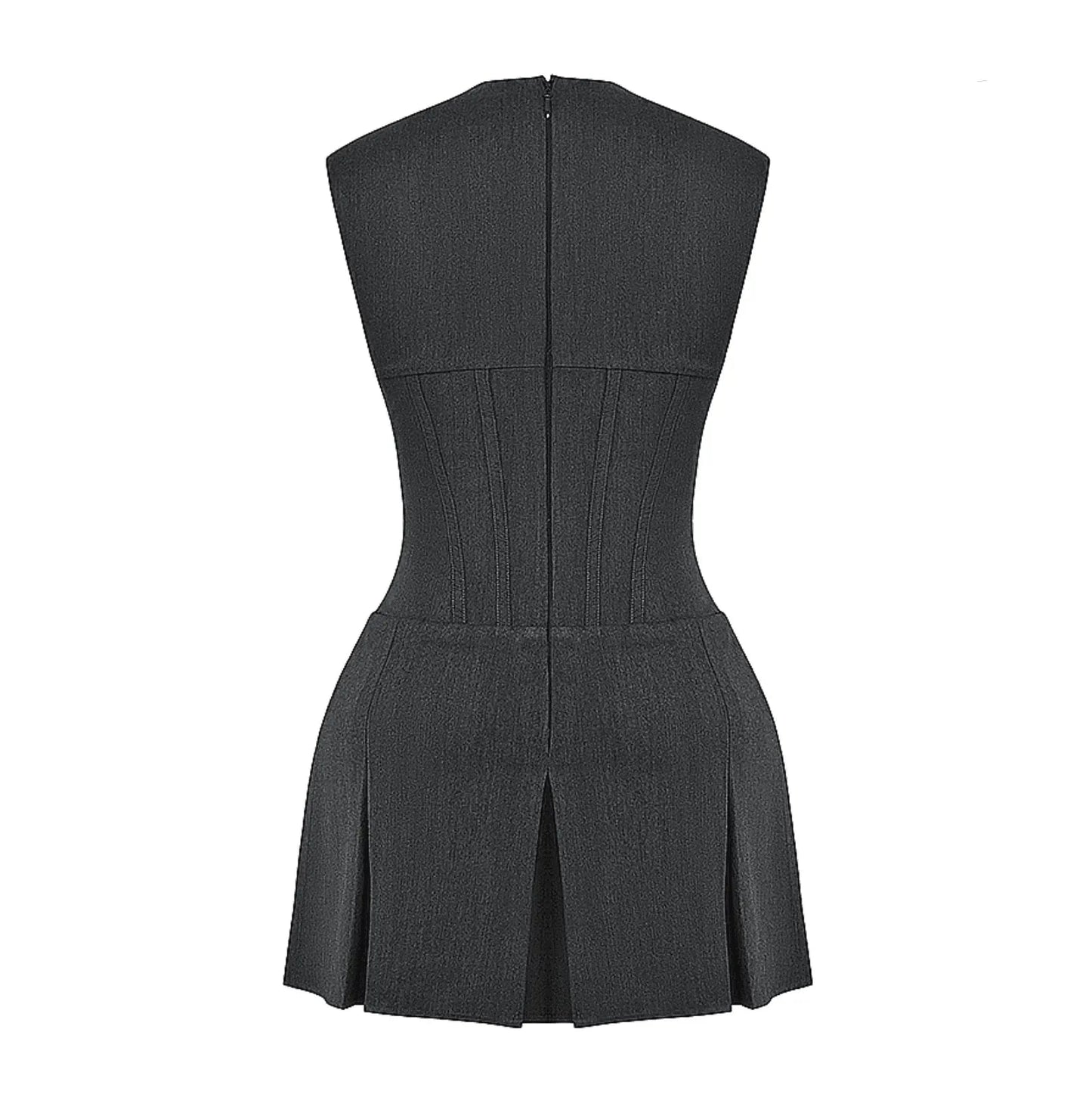 Geplötzliches Korsett-Minikleid mit zeitlosem Chic