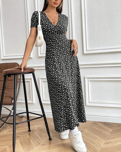 Elegantes bedrucktes Bodycon-Kleid