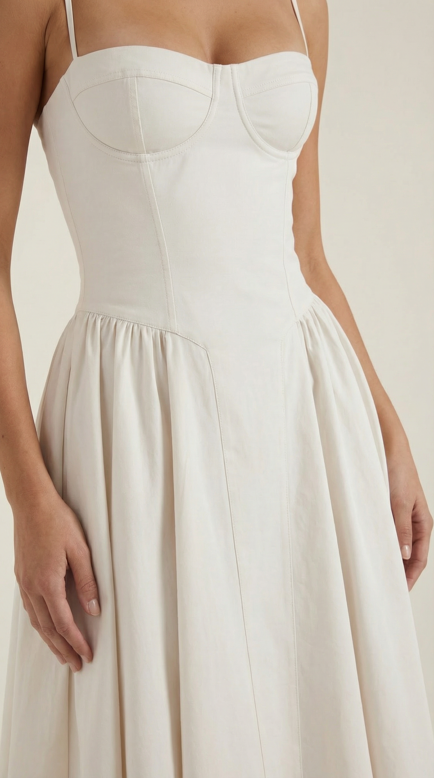 Damen Midikleid mit Blumenmuster und Korsett sowie herzförmigem Ausschnitt