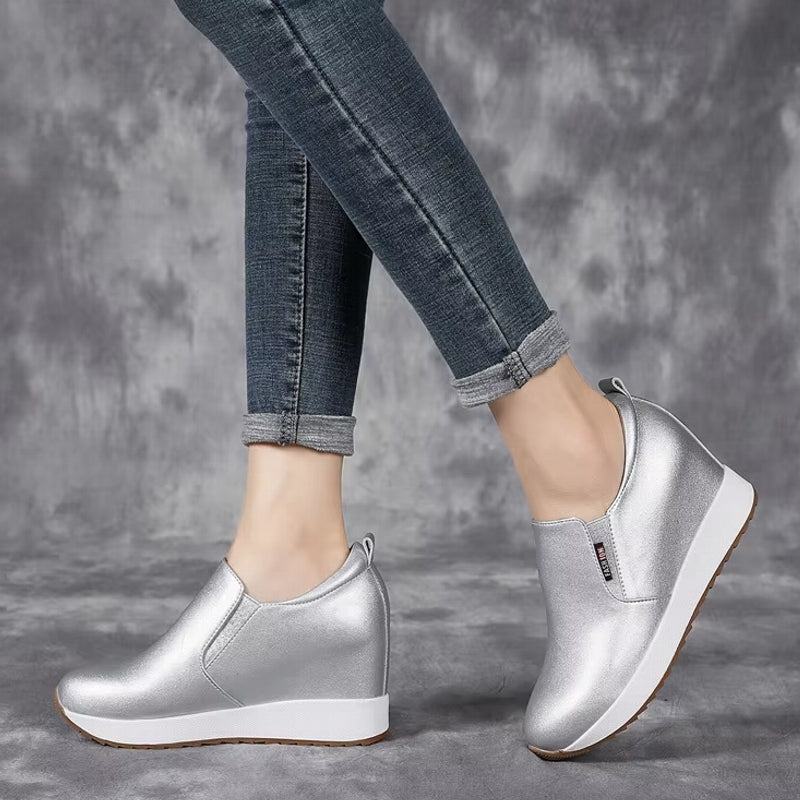 Schicke Stiefeletten aus echtem Leder mit Blockabsatz