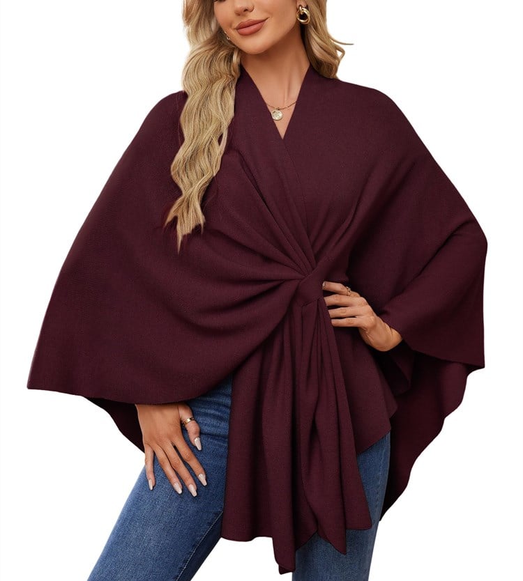 Weicher eleganter Schal-Poncho für gemütlich-schicke Lagenlooks