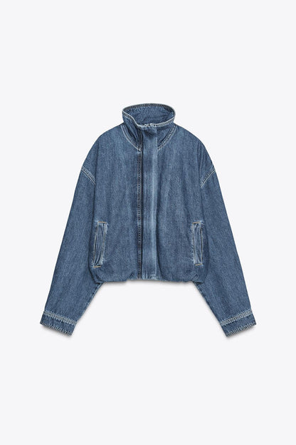 Klassische Vintage-inspirierte Jeansjacke