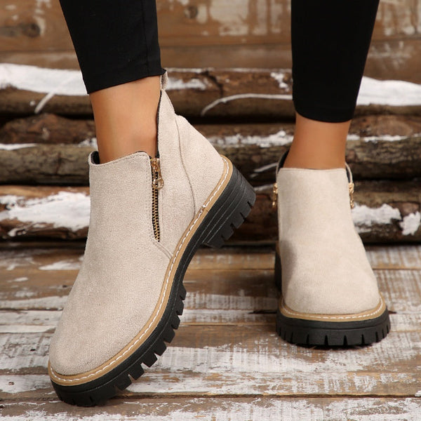 Schicke Leder-Stiefeletten für Damen