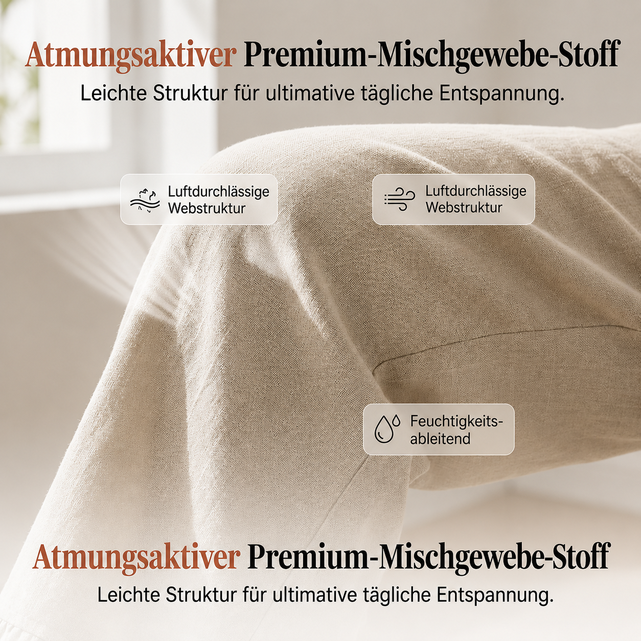 Boho Hosen mit weitem Bein und Rüschen am Saum