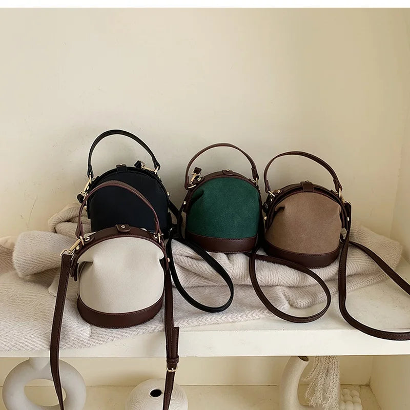 Retro Chic Eimer-Schultertasche