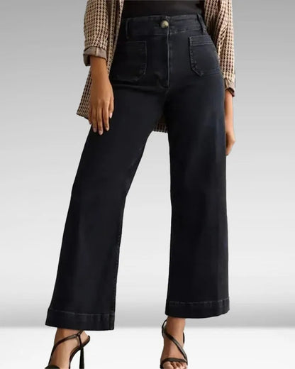 High Waist Weite Bein Jeans für Damen