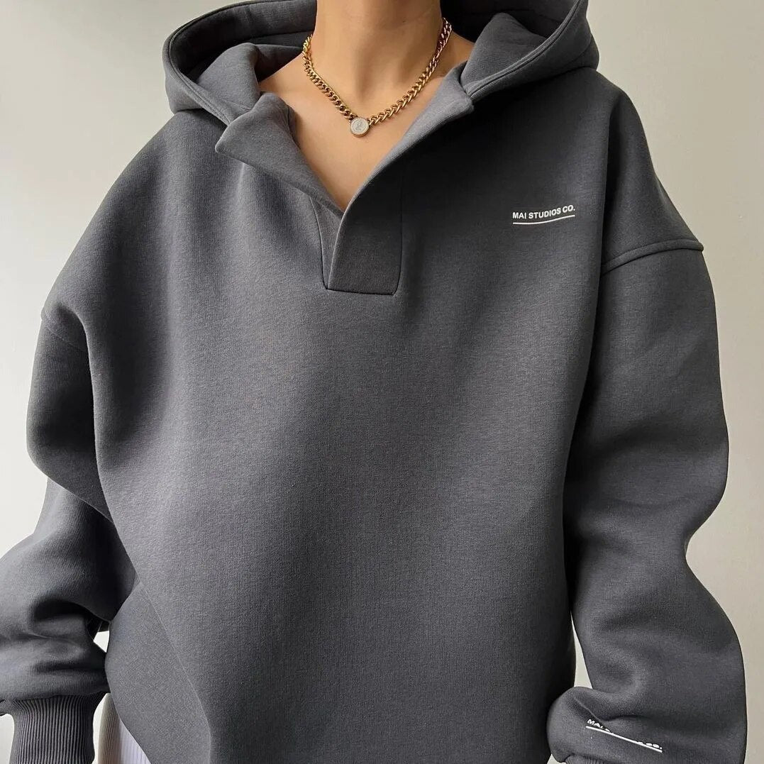 Gemütlicher Hoodie mit geradem Schnitt für Damen