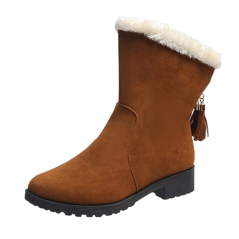 Gemütliche Plüsch-Stiefeletten für Damen Winterwärme