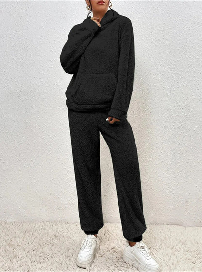 Gemütliches Teddy-Zweiteiler-Loungewear-Set für Damen