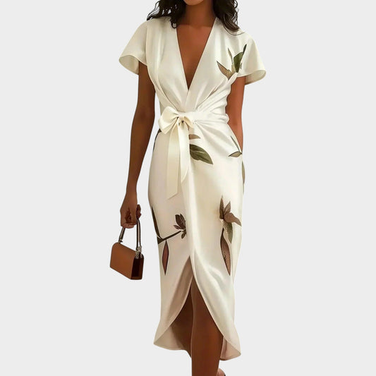 Müheloses Wickel-Midikleid für Damen