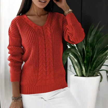 Gemütlicher skandinavischer Strickpullover für den Alltagsstil