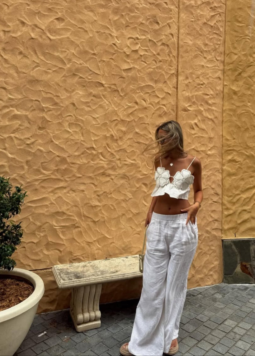 Damen Weiße Fließende Arabella Bluse