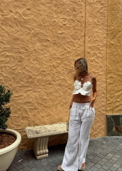Damen Weiße Fließende Arabella Bluse
