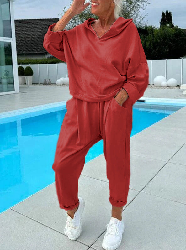 Damen Zweiteiliges Oversize-Sweatshirt-Set