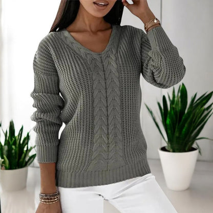 Gemütlicher skandinavischer Strickpullover für den Alltagsstil