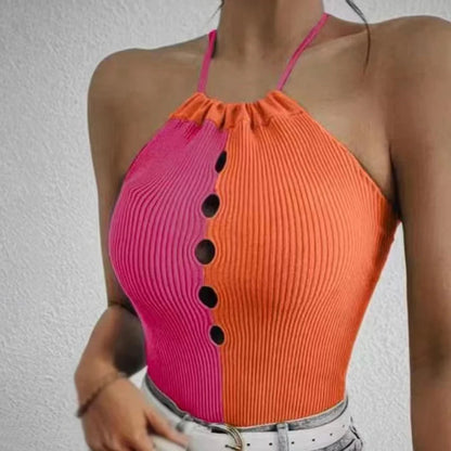 Melanie® I Ärmellose Tanktops mit Neckholder und Schnürung