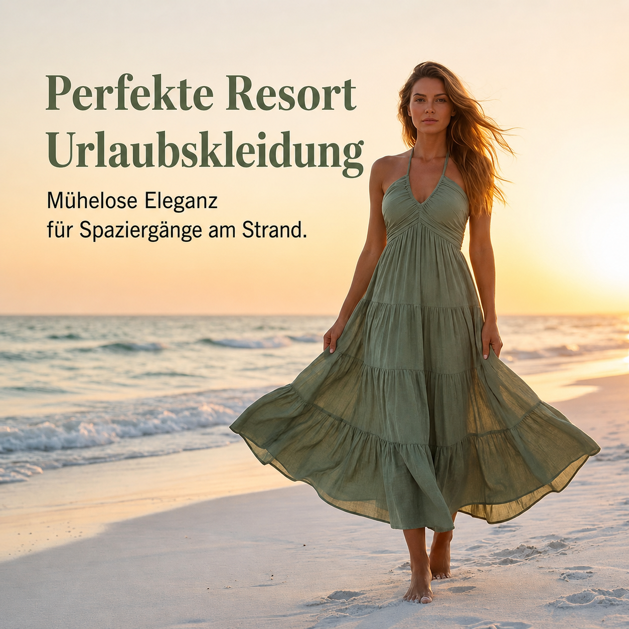 Rückenfreies Maxikleid mit Neckholder und fließendem Fall