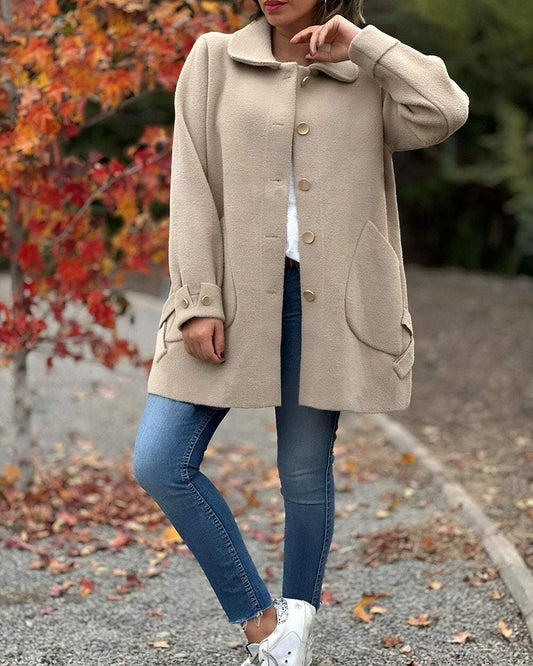 Schicke Jacke mit seitlicher Knoten-Optik für stilvolles Layering