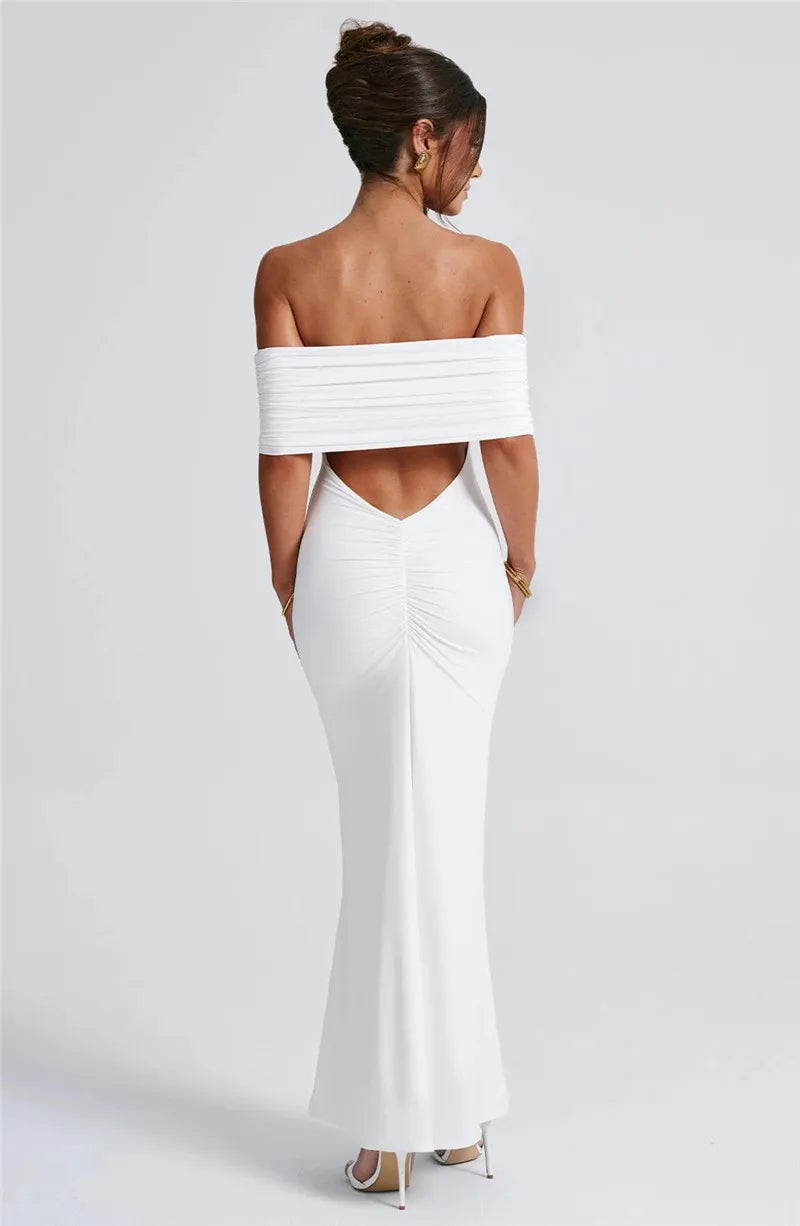 Trägerloses, rückenfreies, sexy Maxikleid