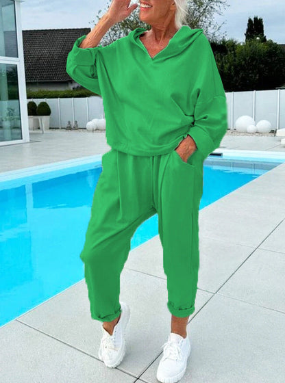Damen Zweiteiliges Oversize-Sweatshirt-Set