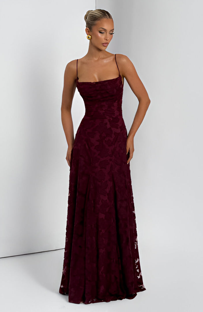Elegantes Jacquard-Abendkleid für Damen